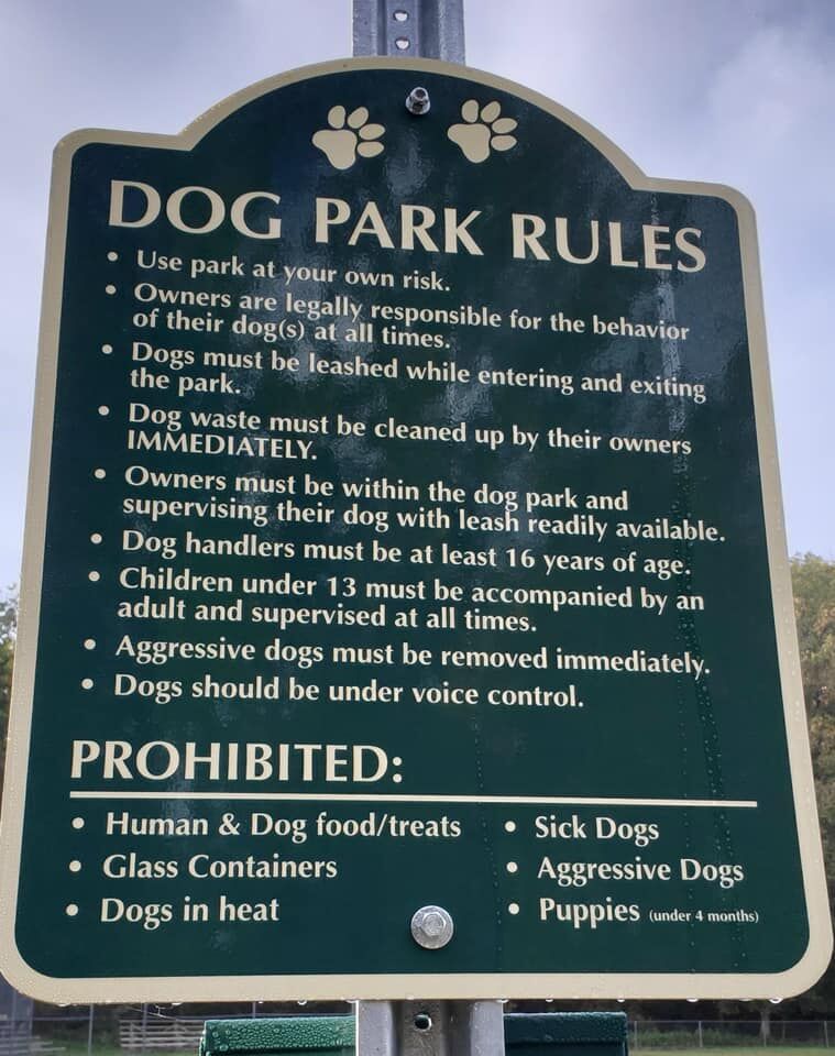 Dog Park Rules